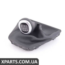 25117599516 BMW F10 Шкіряна ручка перемикання передач з чохлом / 6-ступінчаста - Perlglanz Chrom