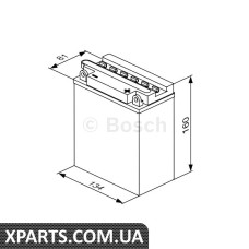 Мотоциклетна акумуляторна батарея 12V 12 Ач 160А кратн. 4 шт Bosch 0092M4F320