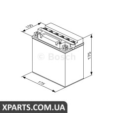 Мотоциклетна акумуляторна батарея 12V 19 Ач 240А кратн. 2 шт Bosch 0092M4F460