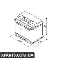 Акумулятор 63Ah-12v 242x175x190 Bosch 0092S50050