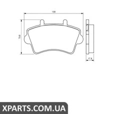 Тормозные колодки дисковые, к-кт. BOSCH 0986494031