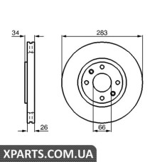 Гальмівний диск BOSCH 0986478979