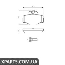 Гальмівні дискові колодки, к-кт. BOSCH 0986460993
