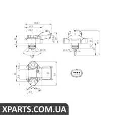 Датчик тиску подачі палива OPEL Vectra C 2.8 Bosch 0261230112