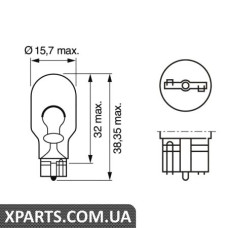 Автомобільна лампа W16W BOSCH 1987302205