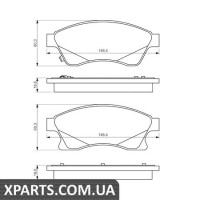 Гальмівні дискові колодки, к-кт. BOSCH 0986494433