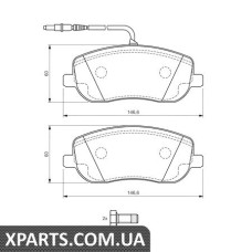 Гальмівні дискові колодки, к-кт. BOSCH 0986424789