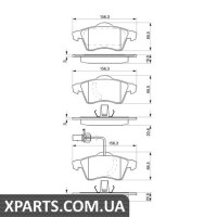 Гальмівні дискові колодки, к-кт. BOSCH 0986424537