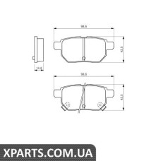 Тормозные колодки дисковые, к-кт. BOSCH 0986494328