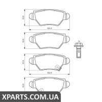 Гальмівні дискові колодки, к-кт. BOSCH 0986494014