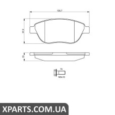 Тормозные колодки дисковые, к-кт. BOSCH 0986494038