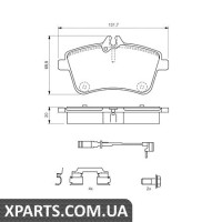 Гальмівні дискові колодки, к-кт. BOSCH 0986494085
