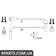 B248 Провода высокого напряжения 7шт. CHRYSLER Voyager 33/38i90-00 DODGE Caravan Bosch 0986357248