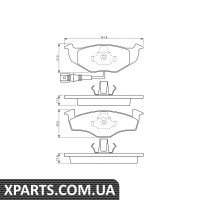 гальм. кільк. пров. VW Polo 01SKODA Fabia 99-. з датчиком Bosch 0986424723