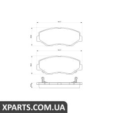 HONDA Колодки тормозные передние CR-V II 2.0 02- Bosch 0986424809