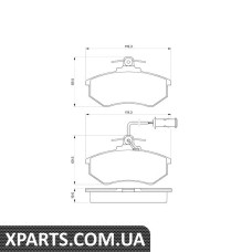 Гальмівні колодки перед. AUDI 80 1.8/2.0 -96 з датч. Bosch 0986466693