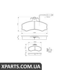 Гальмівні колодки дискові CITROEN C25FIAT DucatoPEUGEOT J5 -94 Bosch 0986467411