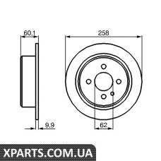 Тормозний диск BMW E30 R Bosch 0986478034