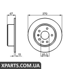 Диск гальмівний Bosch 0986478267