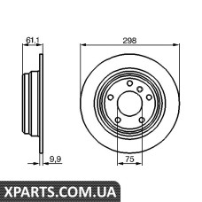 Диск гальмівний задн. BMW E39 20-25 29899 Bosch 0986478425