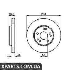 Гальмівний диск Bosch 0986478428