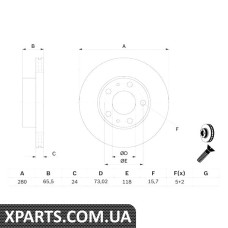 Тормозной диск Bosch 0986478434