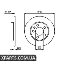 Гальмівний диск Bosch 0986478481