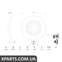 Диск гальм. передній 09305mm5відп. Bosch 0986478521