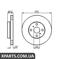 Тормозний диск TOYOTA Corolla E10 E11 F Bosch 0986478578