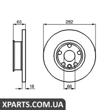 Диск гальмівний перед. VW T4 28218 Bosch 0986478613