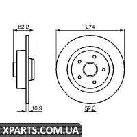 Гальмівний диск Bosch 0986478744