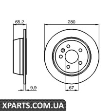 Диск тормозной MB VITO V-CLASS задн. Bosch 0986478873