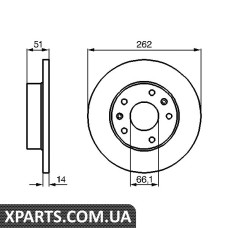 гальмівний диск пров. LANDROVERFreelander 00- Bosch 0986478991