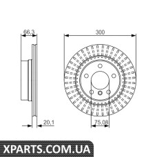 Тормозний диск BMW 1 F20 3 F30 R Bosch 0986479044