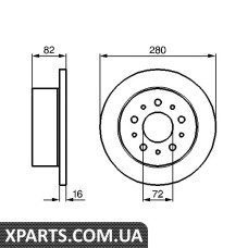 FIAT Диск тормозной задний DucatoJumper 02- Bosch 0986479065