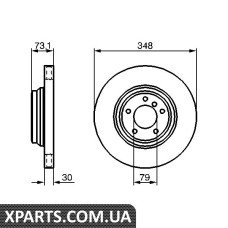 Тормозний диск BMW 390-93 348mm F 06 Bosch 0986479265