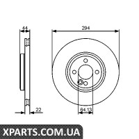 BMW Диск гальмівний передній Mini OneCooperClubman 01-Bosch 0986479438