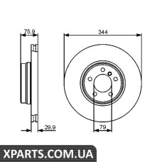 Тормозний диск LAND ROVER Range Rover III 30TD-44 02F Bosch 0986479475