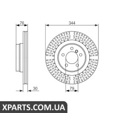Гальмiвний диск LAND ROVER Range Rover III 30TD-44 02F Bosch 0986479489
