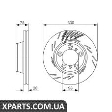 Гальмiвний диск PORSCHE Panamera RR 09 Bosch 0986479733