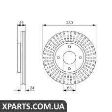 Диск тормозной передн.Nissan Tiida Bosch 0986479737