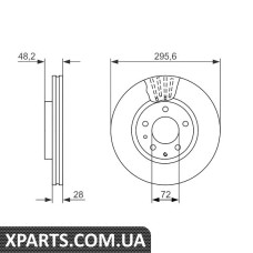 Тормозний диск MAZDA CX7 АКПП F Bosch 0986479758
