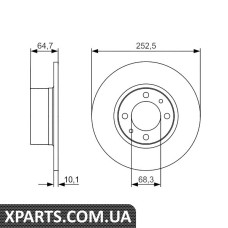 Диск тормозной передний ВАЗ 2101-07 Bosch 0986479988