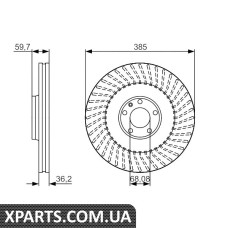 Тормозний диск UDI 8/S8 F 10 Bosch 0986479A31