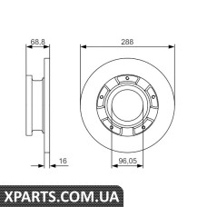 FORD Диск гальм задн. Transit 12- Bosch 0986479A50