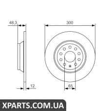 Тормозний гальмівний диск Bosch 0986479A84