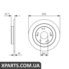 Тормозний гальмівний диск Bosch 0986479A92