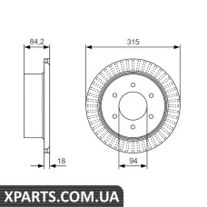 Гальмівний диск Bosch 0986479C32