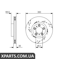 Гальмівний диск Bosch 0986479D22