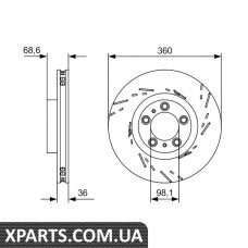 Тормознойдиск Bosch 0986479D23